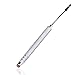 TruGlide Stylus with Microfiber Tip for new iPad, iPad Mini, iPhone 5, iPhone 4, Kindle Fire, Samsung Galaxy Tablet and Smartphone, Nook, all Touch Screen Tablets (Brushed Silver with Tether)