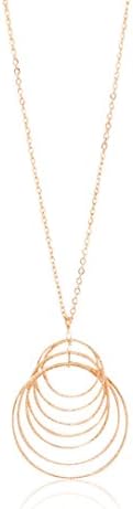 Charming Charlie Women's Slinky Circles Pendant Necklace One Size Rose Gold