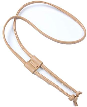 HinLot PU Leather Drawstring Pull String Purse Strap for Bucket Bag Shoulder Bags (Beige)