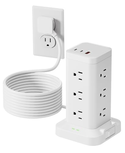 Tagzilo Power Strip Tower Surge Protector 1800J