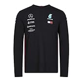 Mercedes AMG Petronas Motorsport 2019 F1 Mens Long Sleeve Driver T-Shirt M Black