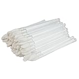 Jmkcoz 100pcs Disposable Lip Brush Lipstick Gloss Wands Applicator Makeup Tool Clear Handle