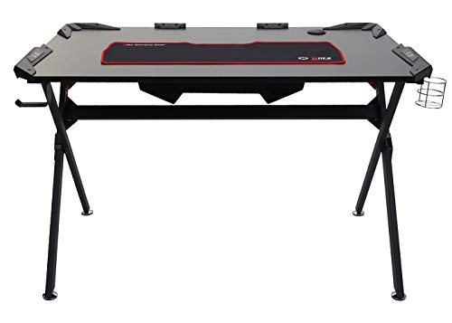 Mendler Schreibtisch HWC-F11, Computertisch Jugend-Schreibtisch, Gaming 120x75cm MVG schwarz – Bild 5