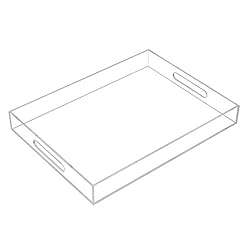 KEVLANG Clear Sturdy Acrylic Serving Tray with