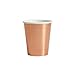 Andaz Press Rose Gold Copper Foil 9oz Paper Cups, 8-Pack, Shiny Metallic Colored Wedding Birthday Baby Shower Graduation Party Supplies Decorations Tableware