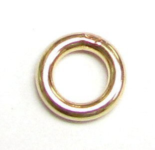 10 pcs 14k Gold Filled Round Closed Soldered Jump Rings 5mm 18ga 18 gauge Wire Connector/Findings/Yellow Gold