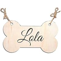 Signo de nombre de perro personalizado - Signo de hueso de perro - Signo de nombre de mascota - Signo de amante de perro - Signo de perro personalizado - Signo de perrera de perro - Hueso de perro de madera