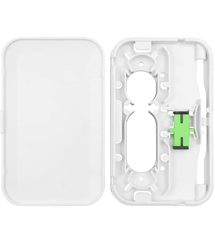 LC + LC + RJ45 Fiber Optic Keystone Wall Plate - White 86x86mm Faceplate With Modules For Network Cabling
