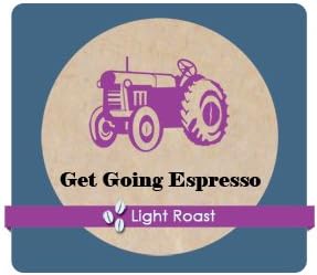 The Purple Tractor's "Get Going Espresso" Whole Bean Coffee Light-Medium Roast Full Of Flavor (1lb. Whole Bean)