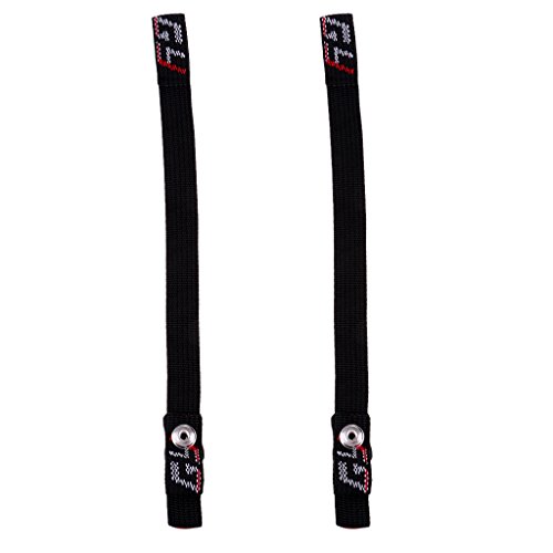 4x Replacement Chin Strap with Loop Combo for Ice Hockey Helmets - Black
