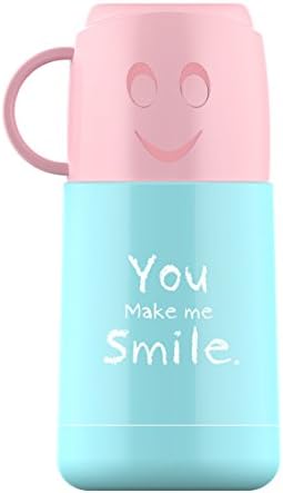 SUS304 Food Grade Vacuum Insulated Stainless Steel Kids Water Bottle Leakproof Thermos Kids Mug 7oz/210ml (Bule)