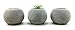 ORB Concrete Succulent Planters / Air Plant Holders. (Set of 3) Natural Gray.