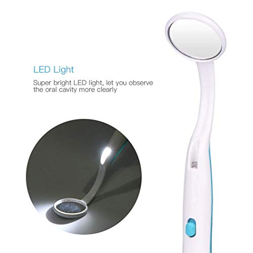 AZDENT Oral Care Anti Fog Dental Mirror Mouth Tooth Inspection Mirror with LED Light Pack of 2 - Thumbnail 3