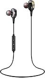 Dynamic 2 Drivers Bluetooth Earbuds; Ar80 V 5.0/4.0 Compatiable; Noise Isolating Earphones with 8 hours Battery; IPX5 Safeguard Wireless Headphones with Mic for Bose,Beats...