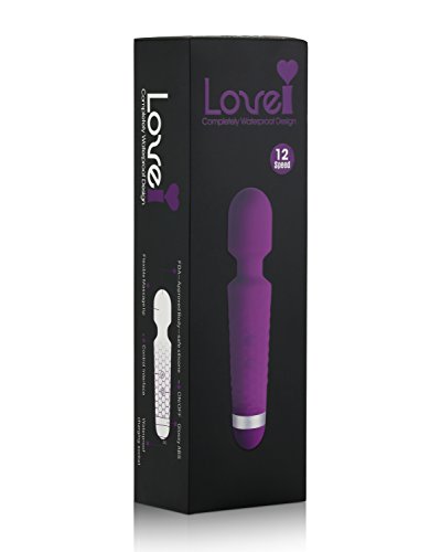 LoveI Silicone USB Rechargeable 12 Speed Vibrating Personal Massager (Purple)