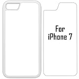 5x innosub Sublimation Blank Cases For Apple iPhone 7-Rubber-White-Blank Dye Case+inserts for dye Sublimation phone cover/ Blank Printable case, Made by INNOSUB USA
