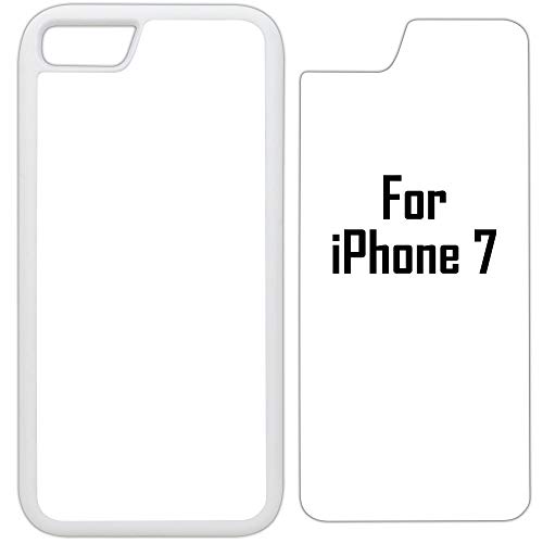 5X Sublimation Blank Cases Compatible with Apple iPhone 7-Rubber-White-Blank Dye Cases and Inserts for Dye Sublimation/Phone Cover/Blank Printable Cases, Made by INNOSUB USA