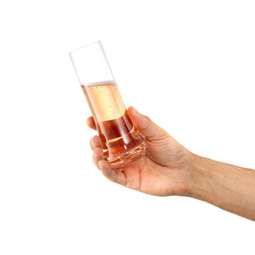image for JoyJolt Cosmos Collection Stemless Champagne Flutes - Set of 2 7Oz Del