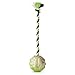 TC JOY Dog Toy Ball with Rope, 3 Inches Interactive Dog Chew Toy, Good for Aggressive Chewers, Healthy and Safe for Large Dogs