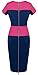 HOMEYEE Women's Patchwork New OL Casual Career Pencil Dress U463 (L, Pink)