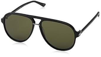 Gucci Men's Polarized GG0015S-001-58 Black Aviator