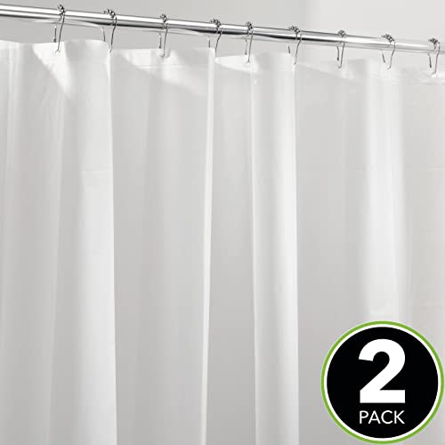 mDesign PEVA Shower Curtain Liner 72" x 72" Deluxe Water/Odor