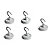 Neo Magnetics Neodymium Magnetic Hooks White, N50 Pack of 5, 1