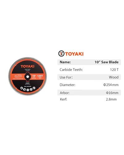 10-Inch Miter Saw Blade, 120-Tooth Fine-Finish Professional Woodworking Saw Blade for Miter photo 9