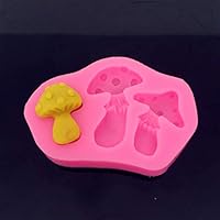 MOONQING Mushroom Silicone Mold Fondant Clay Mold 3D Chocolate DIY Decorative Mold Cake Fondant Chocolate Mold