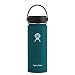 Hydro Flask Water Bottle - Stainless Steel & Vacuum Insulated - Wide Mouth with Leak Proof Flex Cap - 18 oz, Jade primary