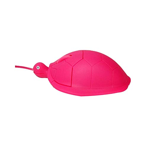 Shentesel Wired Optical Mouse Cute Turtle Animal Kids Three Buttons Computer Laptop - Rose Red - Thumbnail 5