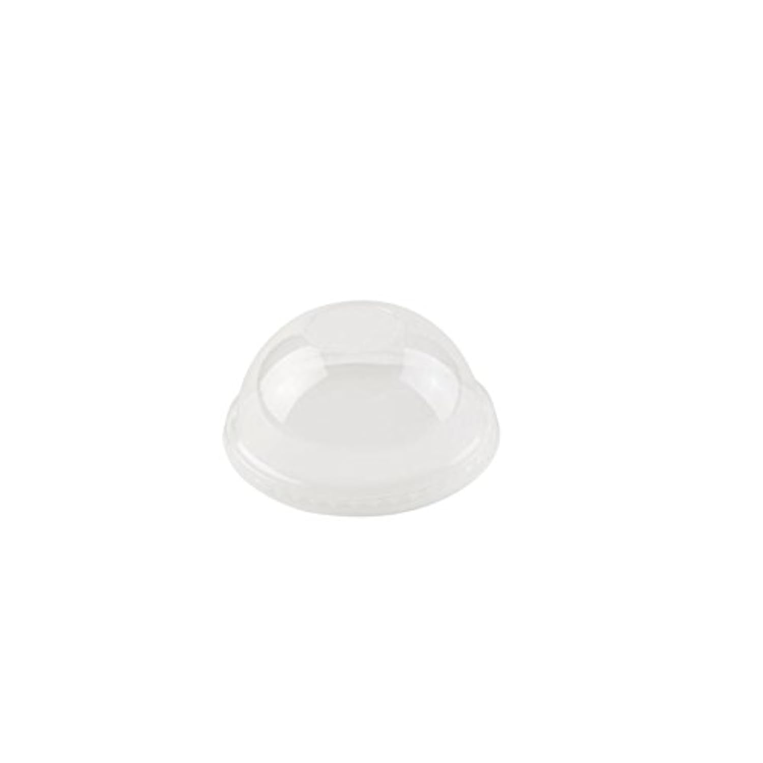 BIOZOYG PLA Organic Plastic Cup Lid for To Go Cups I Ø 97mm Dome Lids for Smoothie Cups I 50 pieces transparent Drinking Cup Lids 100% biodegradable, compostable, recyclable