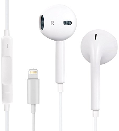 Campingmoon Lighting Earbuds/Headphones/Earphones with Microphone Noise Isolating,in-Ear Wired Earbuds, Earphones,Compatible Apple iPhone 11,iPhone X,XS,XR,XS MAX,8/8 Plus and 7/7 Plus.(White)