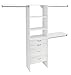 ClosetMaid SuiteSymphony Closet Organizer with Shelves and 4 Drawers, 25-Inch-Pure White