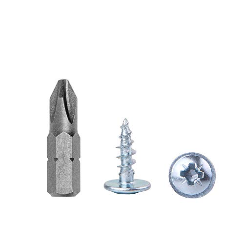 Marcopol (2000 Stück) Verzinkter Stahl 4,0 x 12 mm Holzschrauben, Metallschrauben, modifizierter Halsspannkopf…