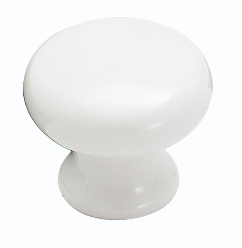 Amerock 902WHT Allison Value Hardware Round Knob, White, 1-1/4-Inch