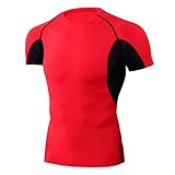 Xiloccer Man Workout Compression Shirt Short Sleeve