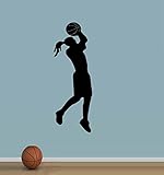 BASKETBALL GIRL # 2 ~ WALL DECAL, 13