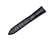 Women's Black Replacement Watch Band with Crocodile Embossed Genuine Leather 12mm
