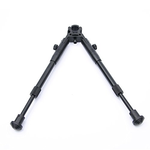 BESTSIGHT Clamp-on Bipod for Rifles 6-9 inch Folding Hard Bipod Adjustable Height Rubber Feet Metal Universal Mount