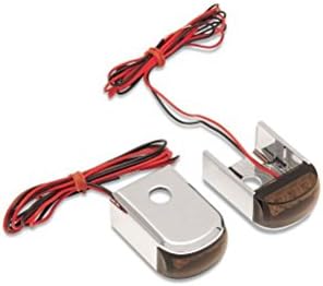 Alloy Art Fender Strut LED Marker Lights - Raw with Red LED - Smoke Lens SSL-2R