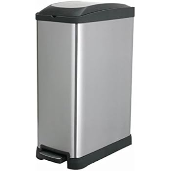 Amazon.com: Home Zone Stainless Steel Kitchen Trash Can with Round Design and Swing Top | 45 ...