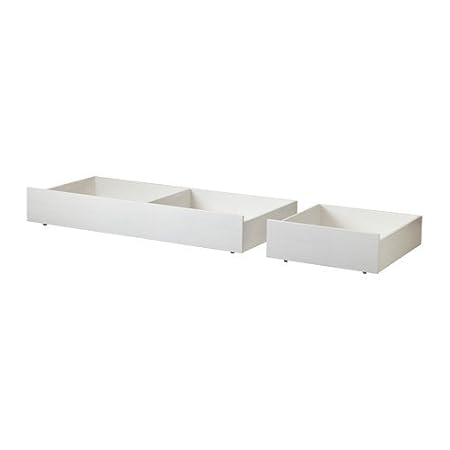 Ikea Brusali Bed Storage Box Set Of 2 White King 200 Amazon