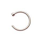 Rose Gold-Tone Nose Hoop 18G 3/8"