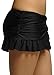 DUSISHIDAN Womens Swim Skirt, Ruffle Skirted Bottoms with Panty, Black Skort Swimsuits,Size XL
