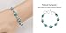 Natural 7mm Round Shape Turquoise Link Bracelet 925 Silver Overlay Handmade Jewelry for Women Girls