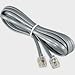 Great Lakes Communications Telephone Line Cord 7 Ft Silver Satin 4 Conductor New in a Factory Sealed Bag
