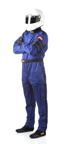 RaceQuip 120025 120 Series Large Blue SFI 3.2A/1 Multi-Layer One-Piece Driving Suit