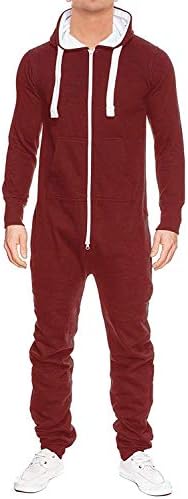 Men's Unisex Onesie Jumpsuit Elegant One Piece Pajama Playsuit Men's Sleepwear All in One