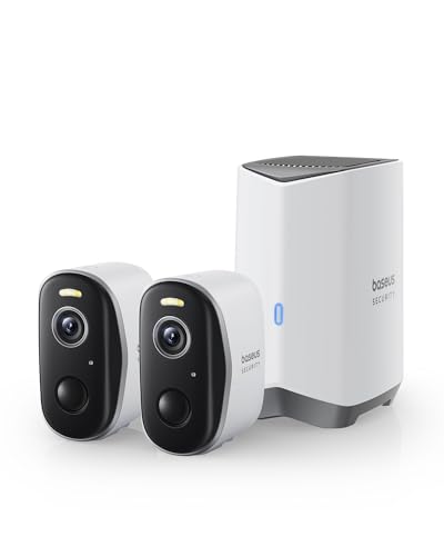 Baseus 2-Cam N1 2-Cam Kit 2-Cam N1 Wireless WiFi Security Surveillance Camera Wireless HD 2K 145 Degree IP67 Battery Life IP67 Night Vision Outdoor Human Detection Camera Local Storage